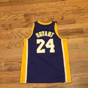 Kobe BRYANT Los Angeles Lakers #24 Youth Medium Purple and Gold Jersey -